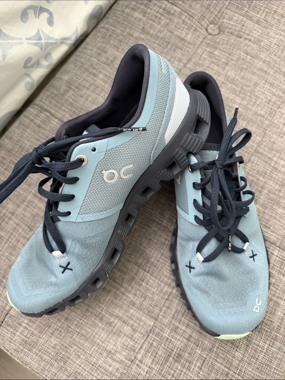On Running Cloud X Women's Pale Blue and Black Performance Shoes